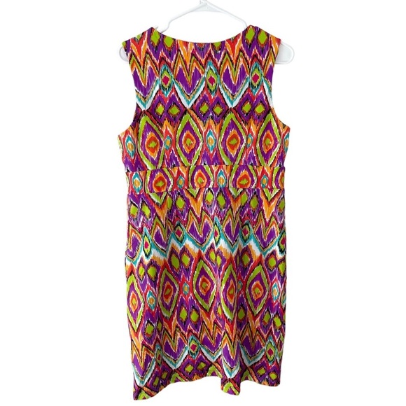 JUDE Connelly Ellie Dress Multicolor Ikat Size Large NWT - Picture 7 of 7